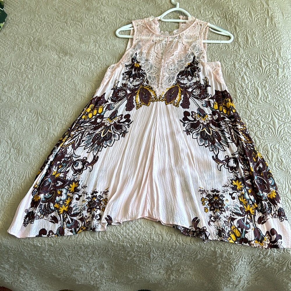 Free People Intimately pink and burgundy dress XS